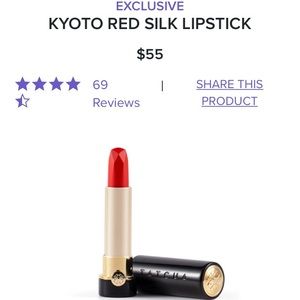Tatcha Kyoto red lipstick + travel silk canvas